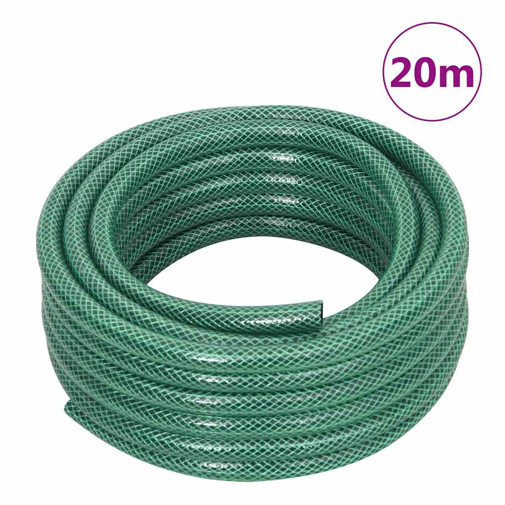 fritstående slangetromle m. tilslutningssæt 0,5" 20 m PVC grøn