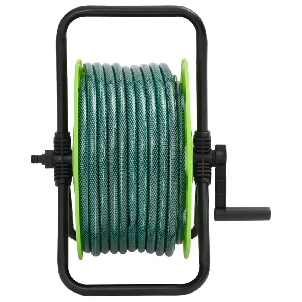 fritstående slangetromle med 20 m slange PVC grøn