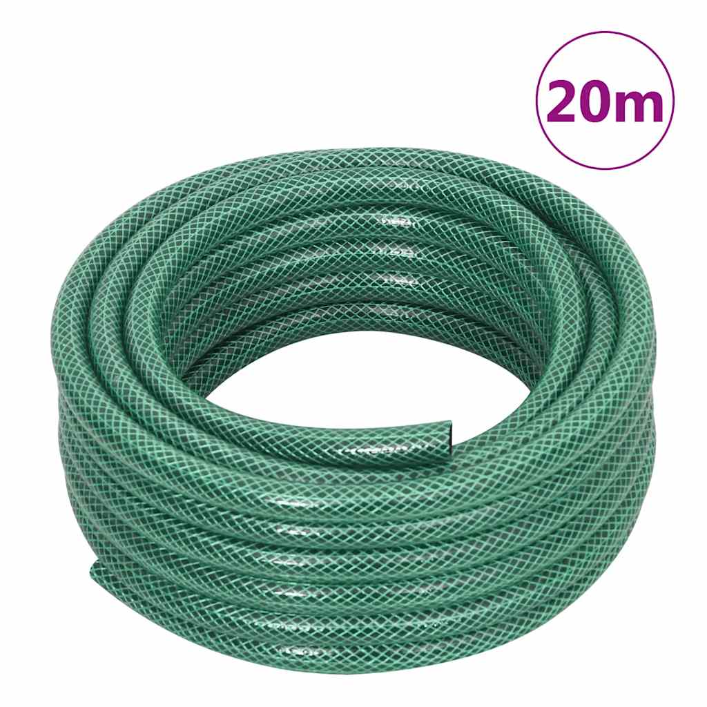 fritstående slangetromle m. tilslutningssæt 0,5" 20 m PVC grøn