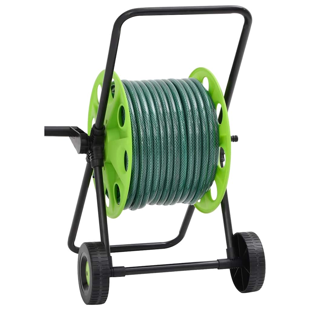 slangetromle med tilslutningssæt 0,5" 30 m PVC grøn