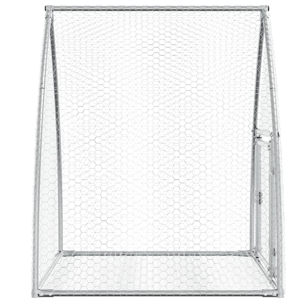kaninbur 105x100x120 cm galvaniseret stål sølvfarvet