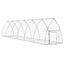 kaninbur 105x600x120 cm galvaniseret stål sølvfarvet