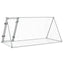 kaninbur 200x105x91 cm galvaniseret stål sølvfarvet