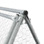 kaninbur 400x105x91 cm galvaniseret stål sølvfarvet