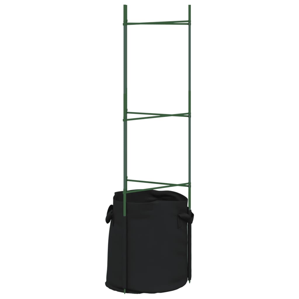 espalierer med planteposer 4 stk. 116 cm stål og PP