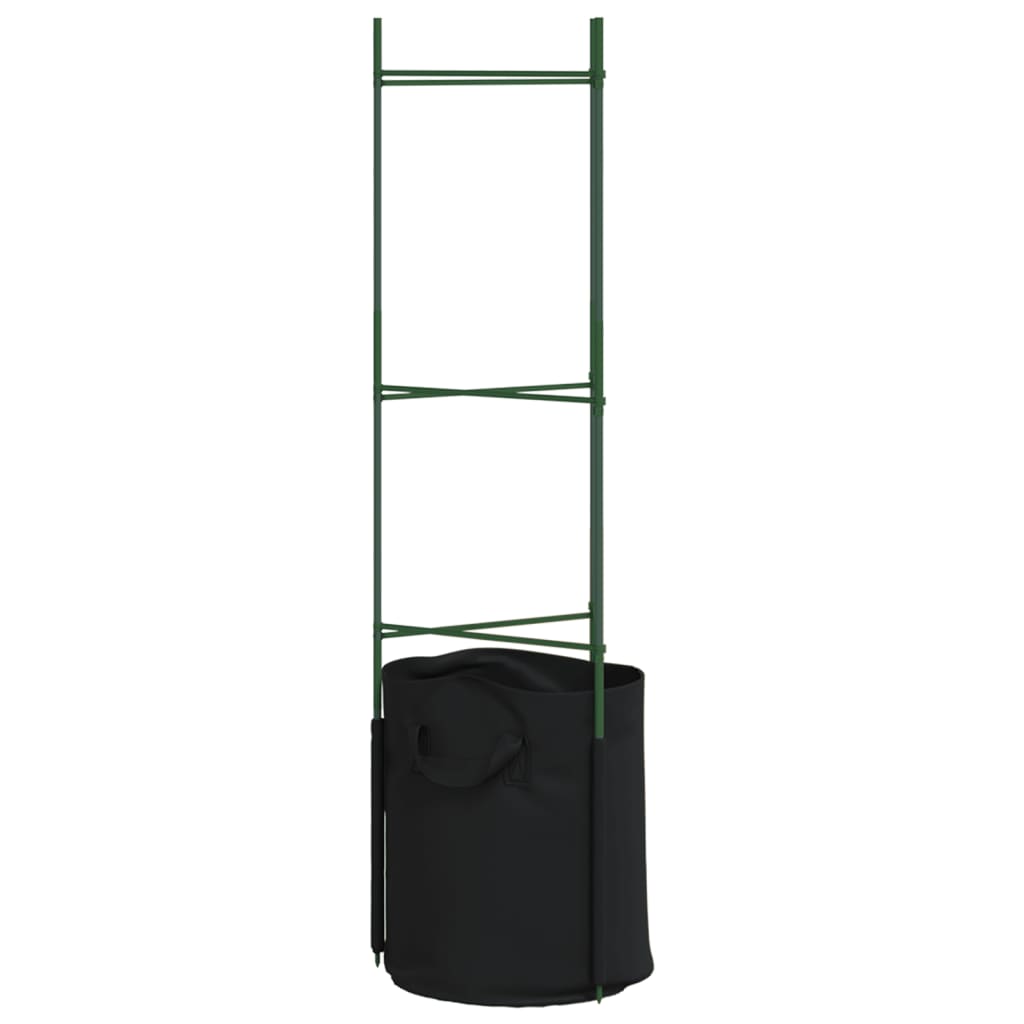 espalierer med planteposer 4 stk. 116 cm stål og PP