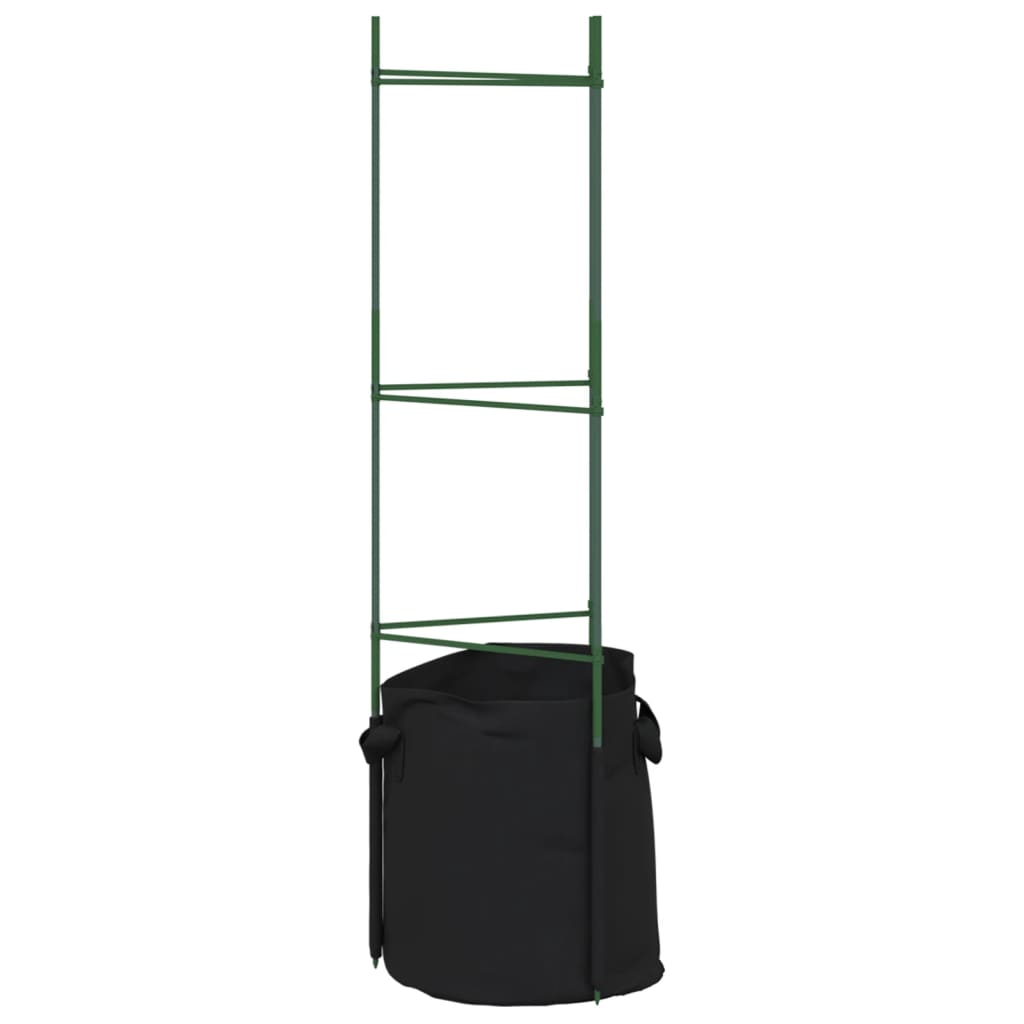 espalierer med planteposer 4 stk. 116 cm stål og PP