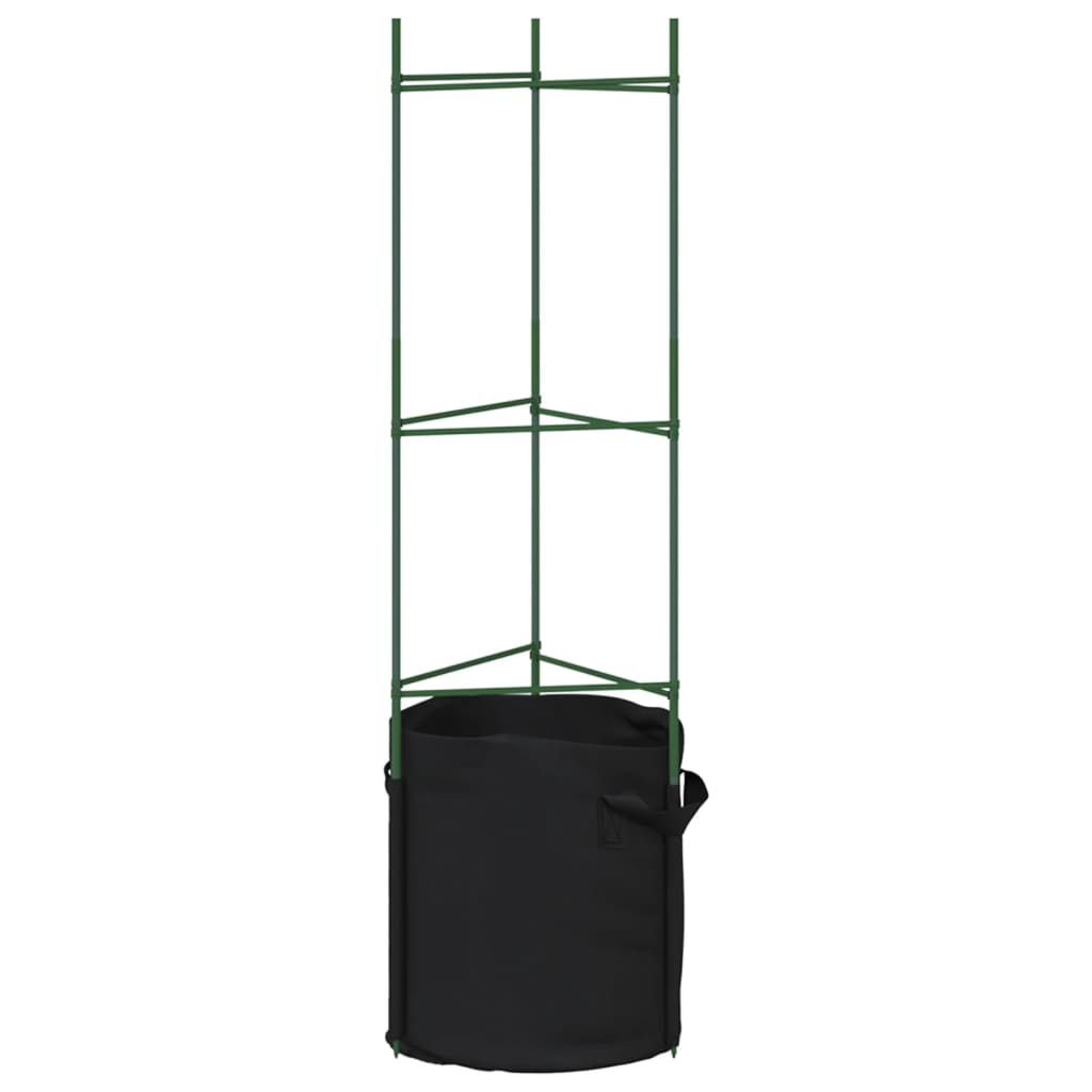 espalierer med planteposer 6 stk. 116 cm stål og PP
