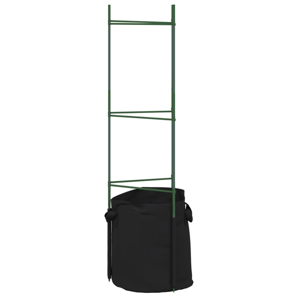 espalierer med planteposer 6 stk. 116 cm stål og PP