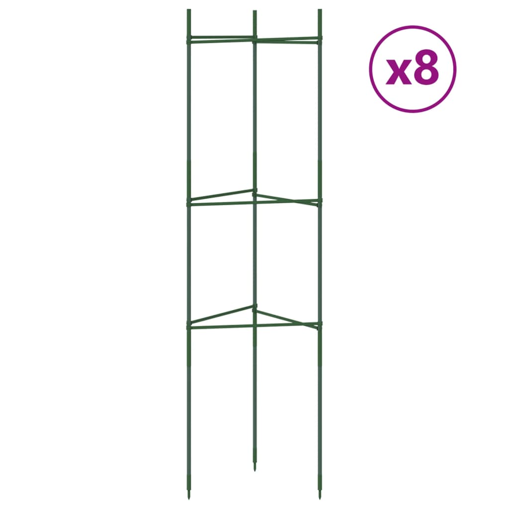 espalierer til tomater 8 stk. 116 cm stål og PP