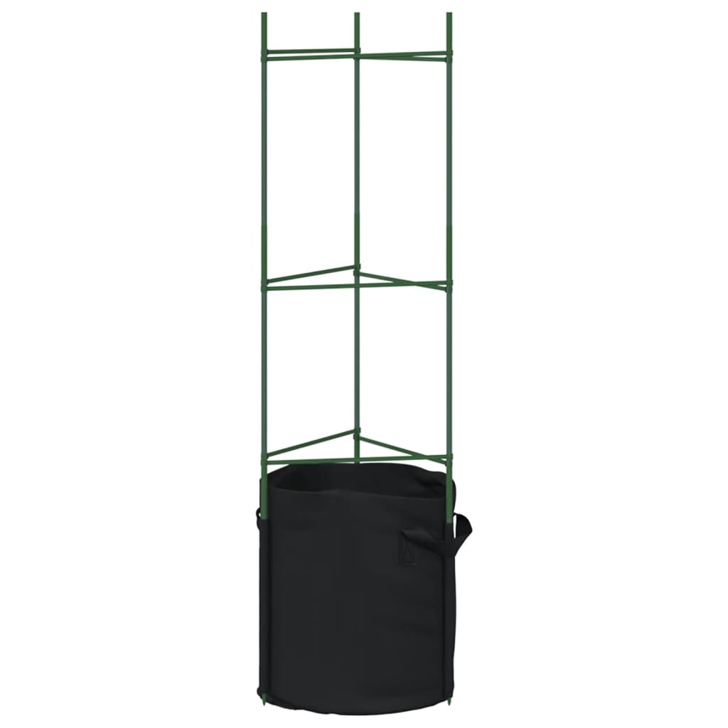 espalierer med planteposer 8 stk. 116 cm stål og PP