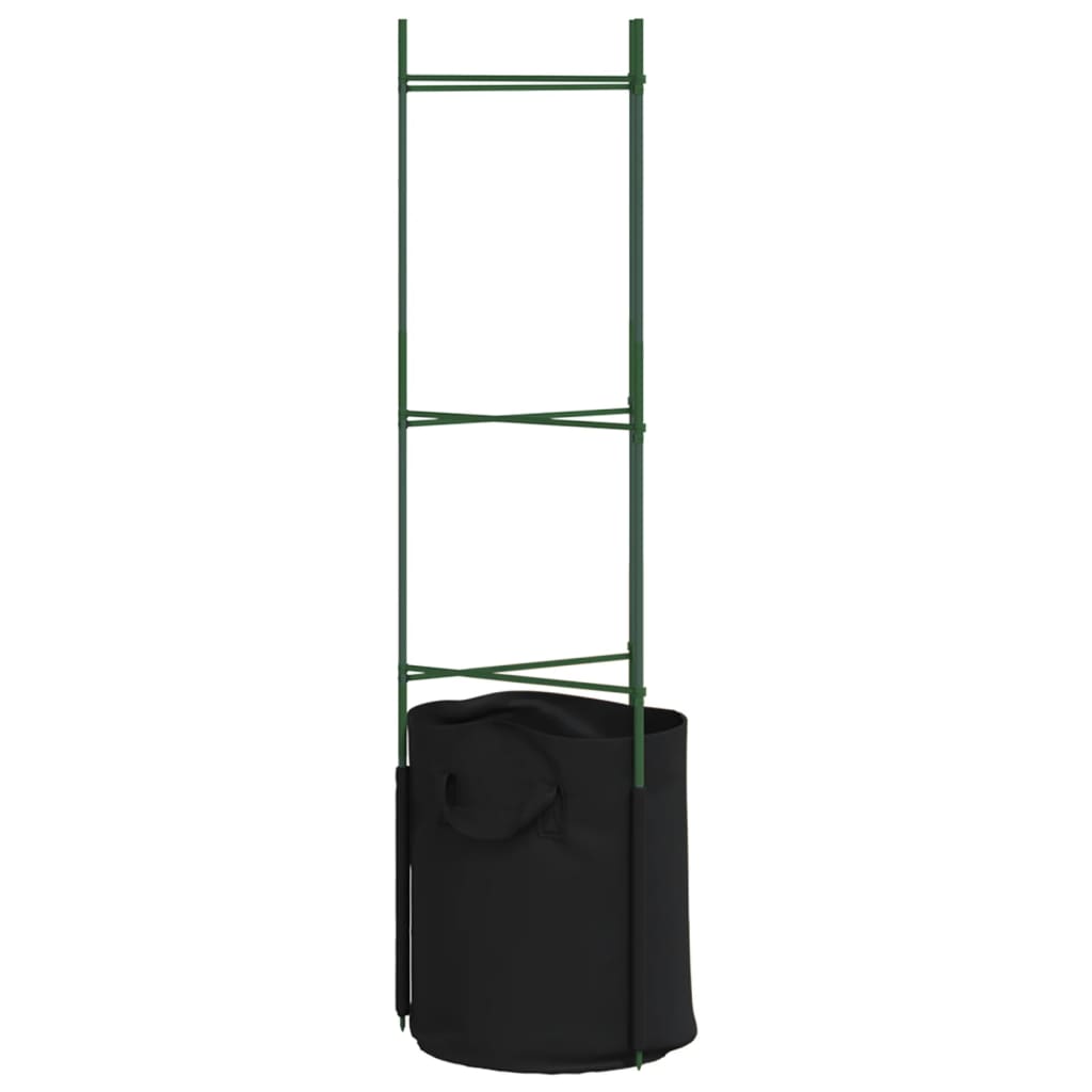 espalierer med planteposer 8 stk. 116 cm stål og PP