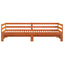 daybed med udtræk 80x200 cm massivt fyrretræ gyldenbrun