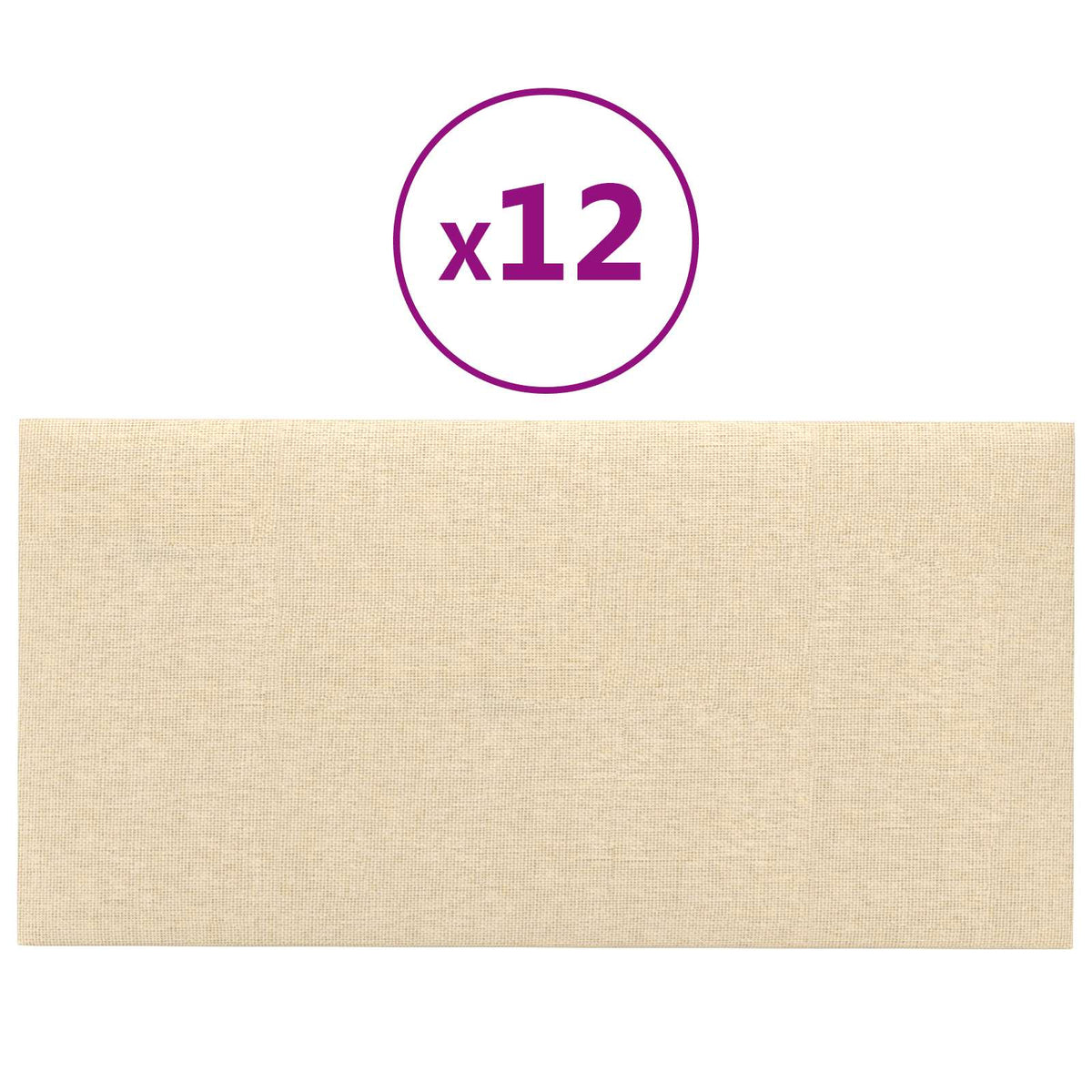 Væghovedgærde 12 stk. 30 x 15 cm Creme Stof
