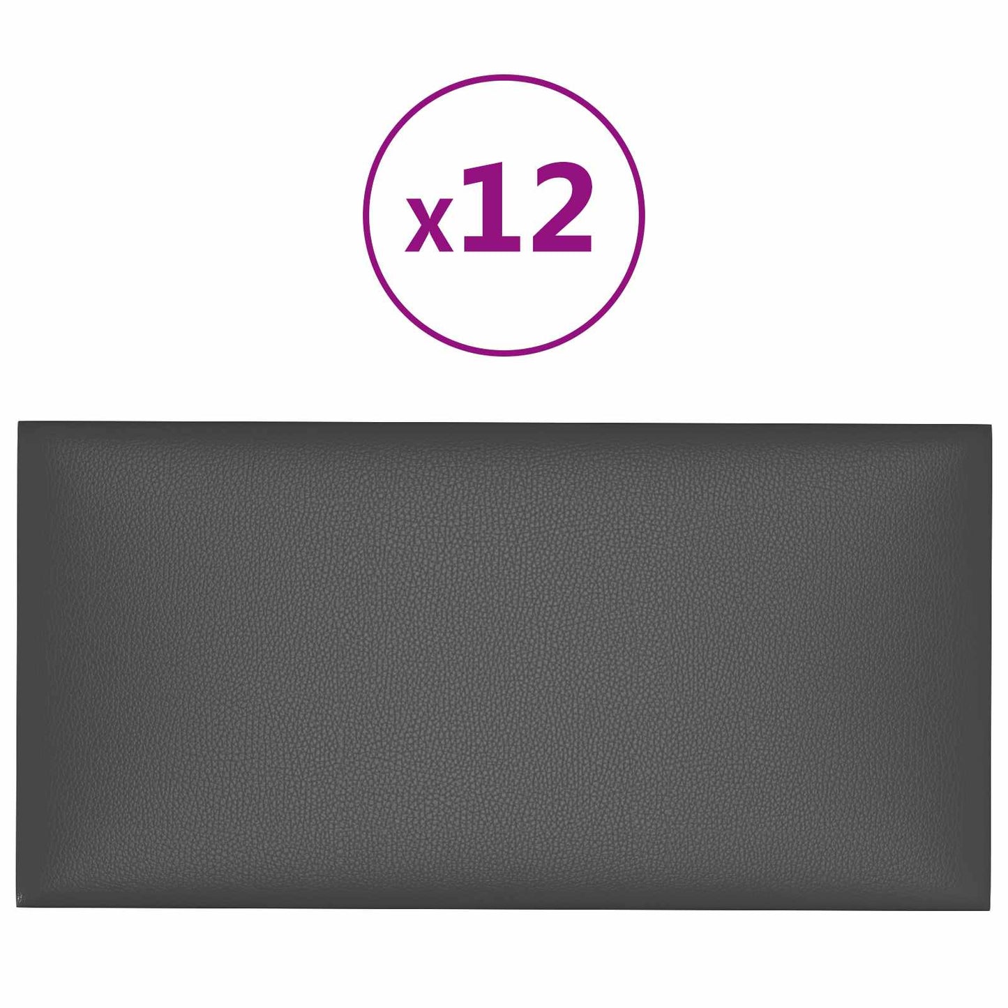 Væghovedgærde 12 stk. 30 x 15 cm Grå Stof