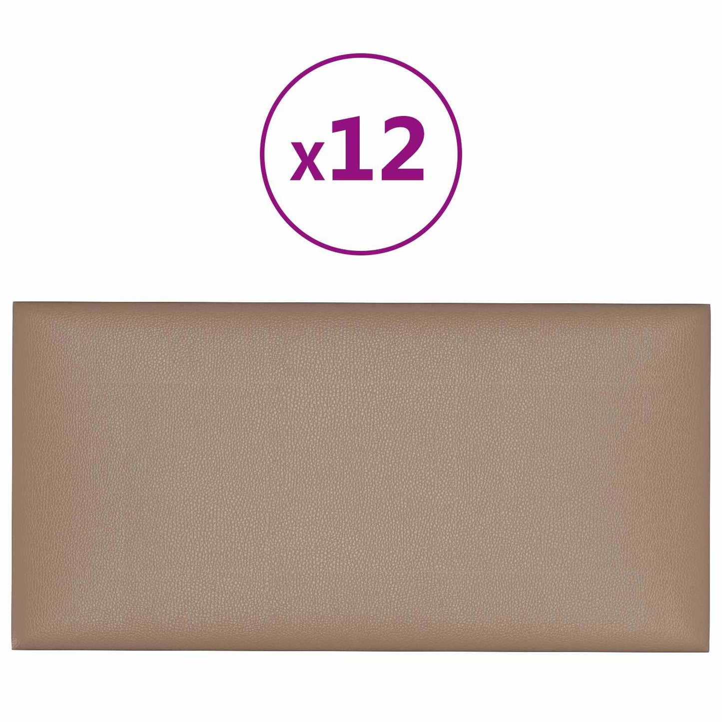 Væghovedgærde 12 stk. 30 x 15 cm Cappuccino Stof