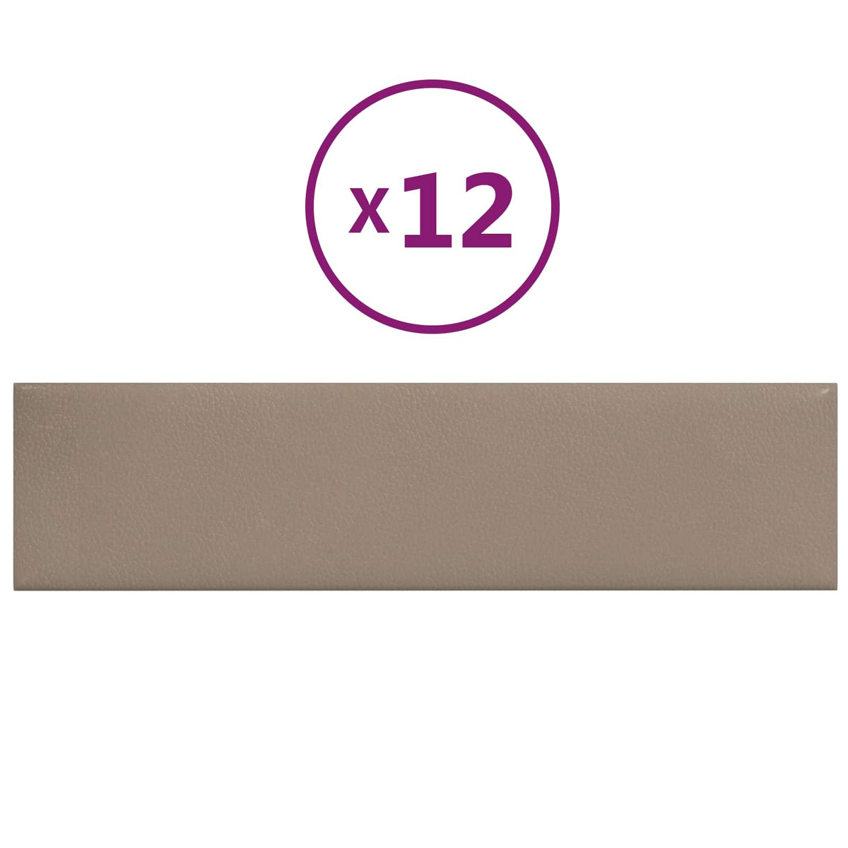 Væghovedgærde 12 stk. 60 x 15 cm Cappuccino Stof