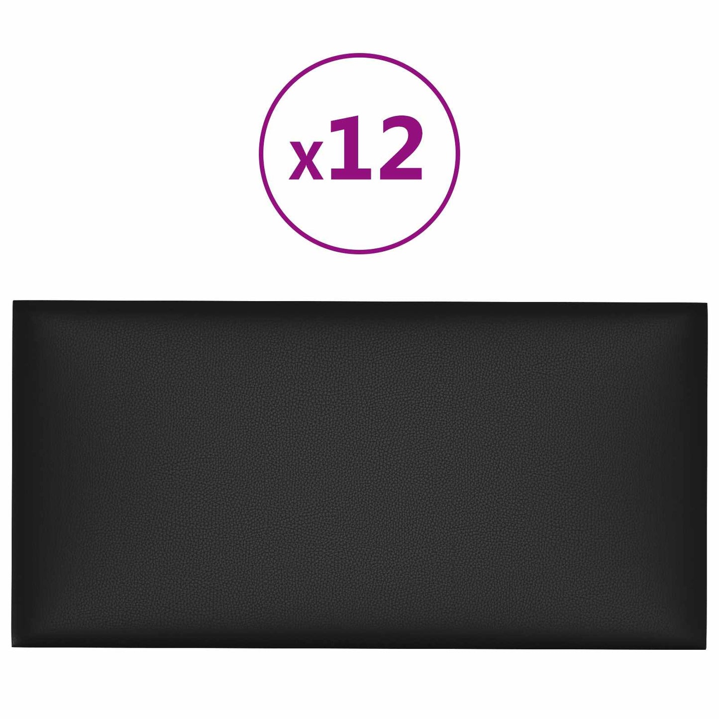 Væghovedgærde 12 stk. 60 x 30 cm Sort Stof