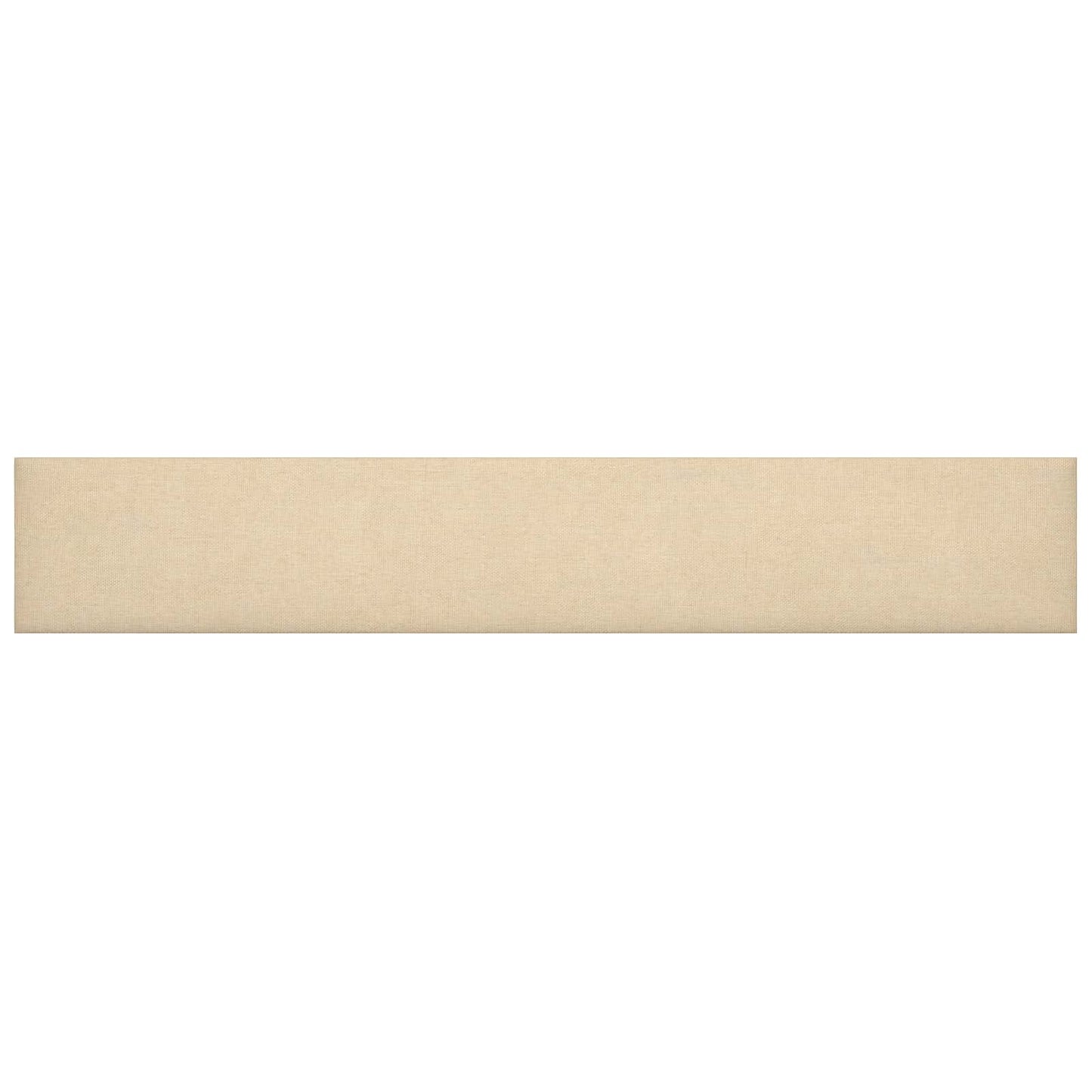 Væghovedgærde 12 stk. 90 x 15 cm Creme Stof