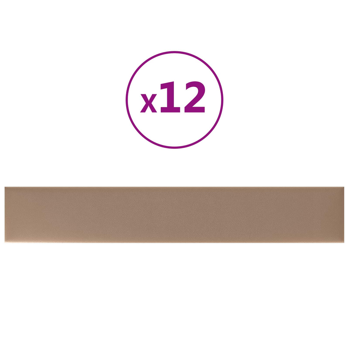 Væghovedgærde 12 stk. 90 x 15 cm Cappuccino Stof