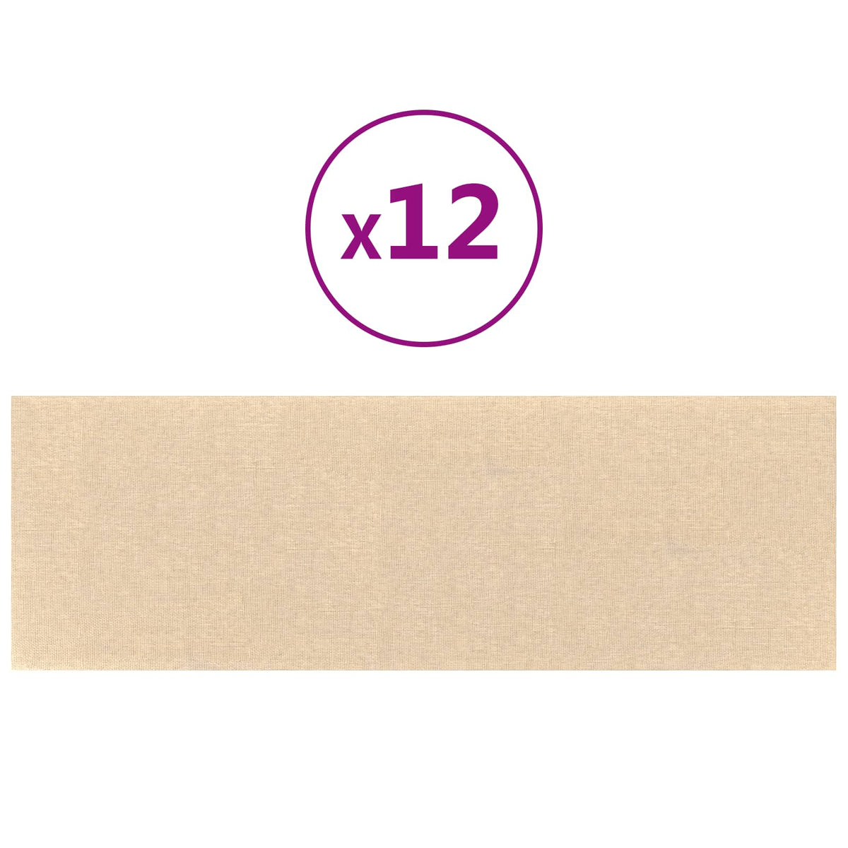 Væghovedgærde 12 stk. 90 x 30 cm Creme Stof