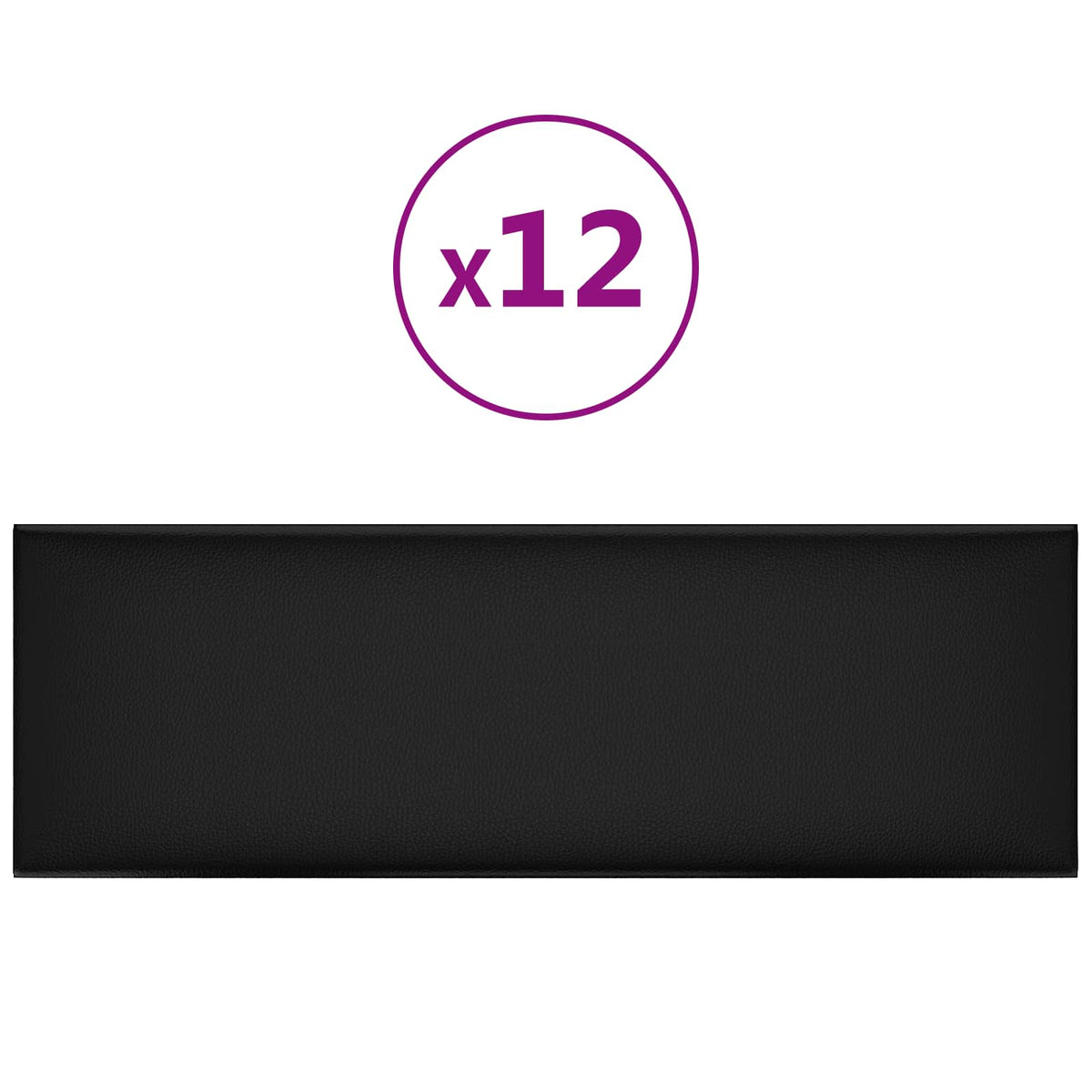 Væghovedgærde 12 stk. 90 x 30 cm Sort Stof