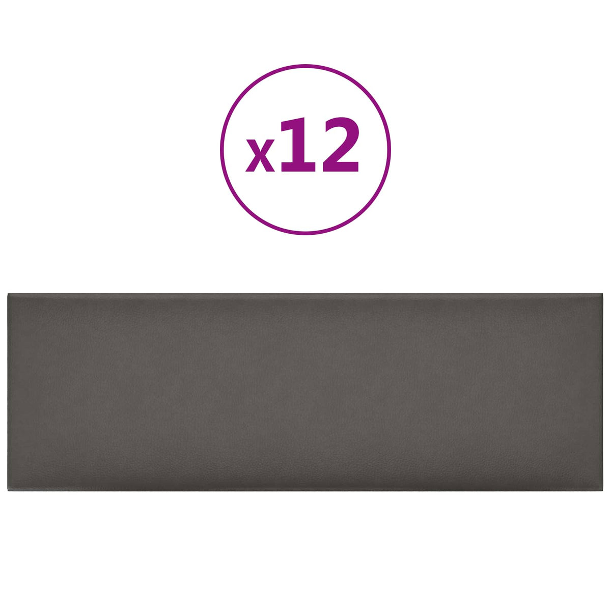 Væghovedgærde 12 stk. 90 x 30 cm Grå Stof