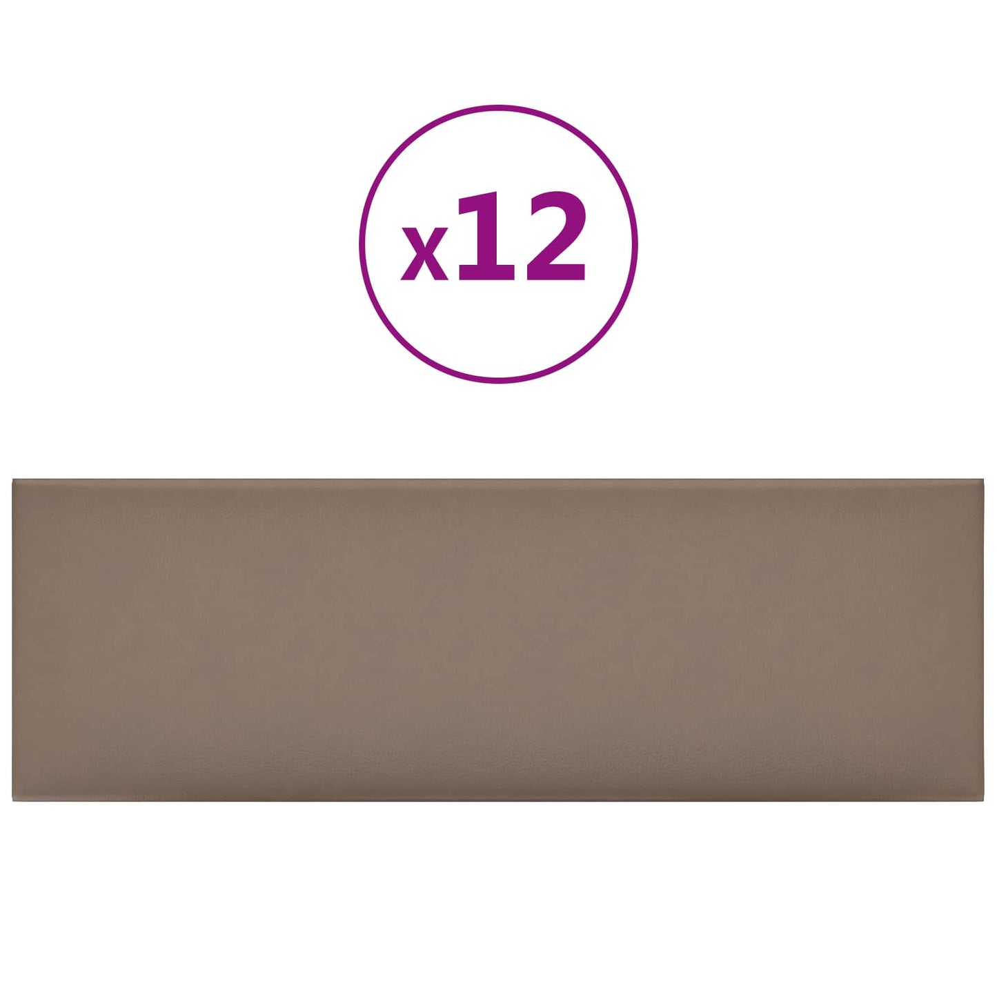 Væghovedgærde 12 stk. 90 x 30 cm Cappuccino Stof