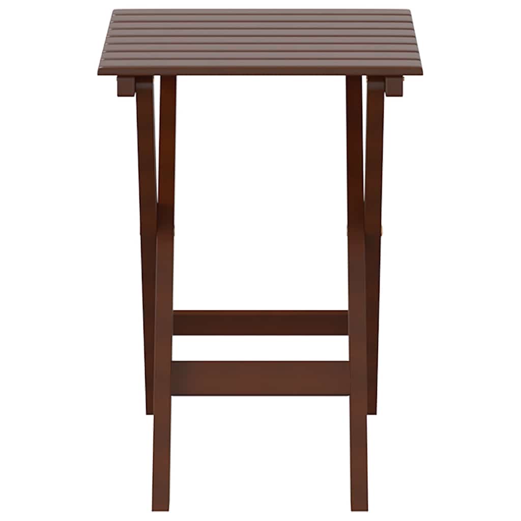 sidebord foldbart massivt poppeltræ brun