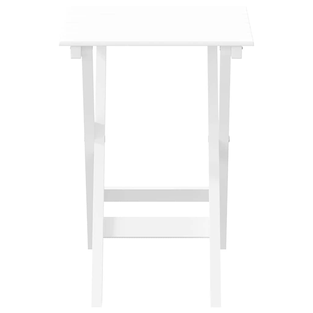 sidebord foldbart massivt poppeltræ hvid