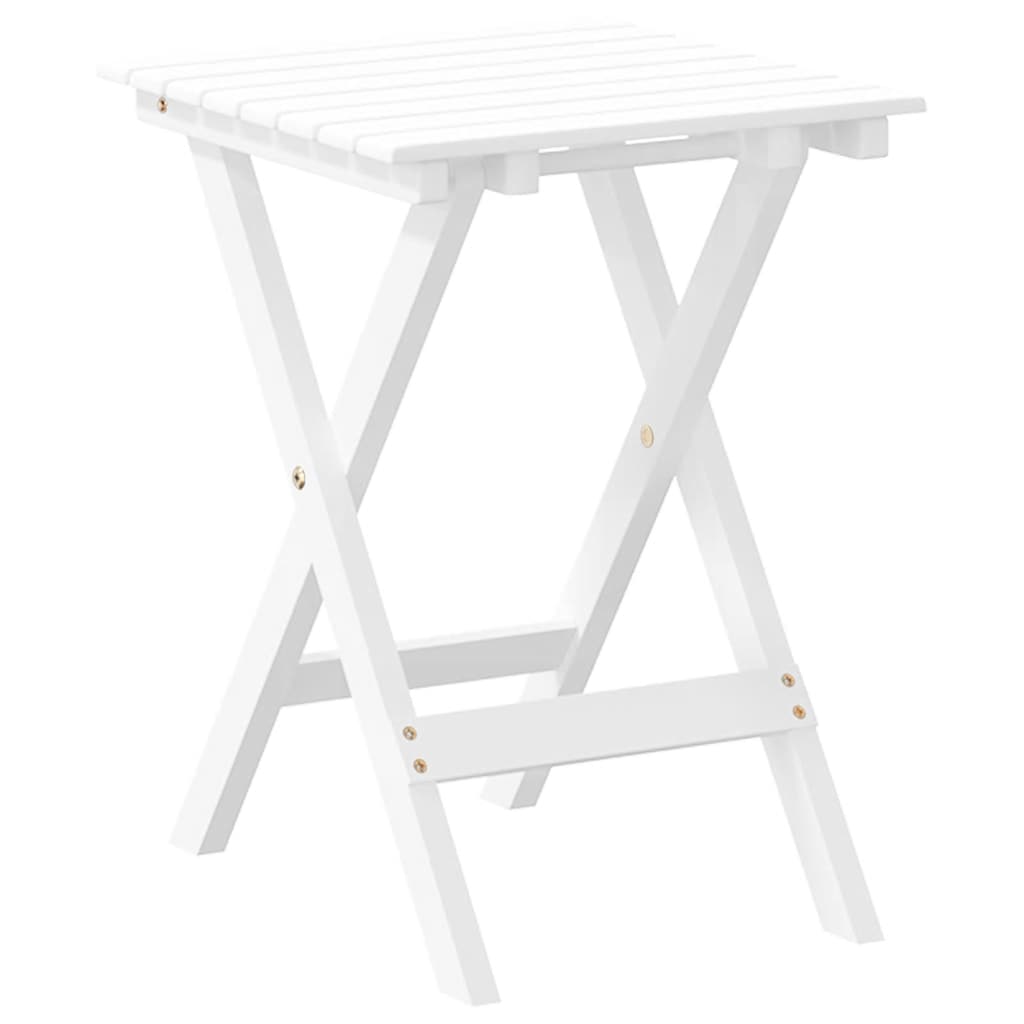 sidebord foldbart massivt poppeltræ hvid