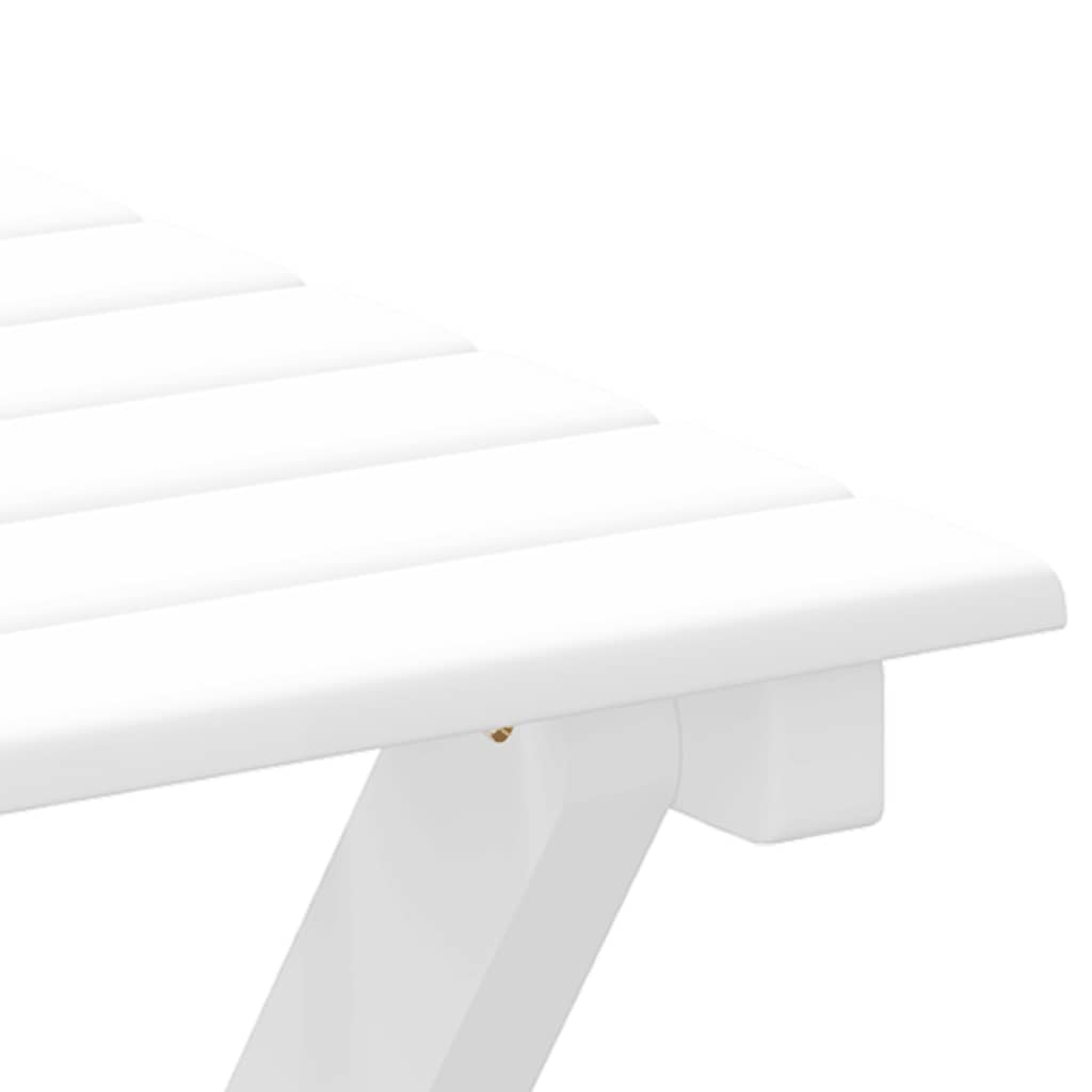 sidebord foldbart massivt poppeltræ hvid