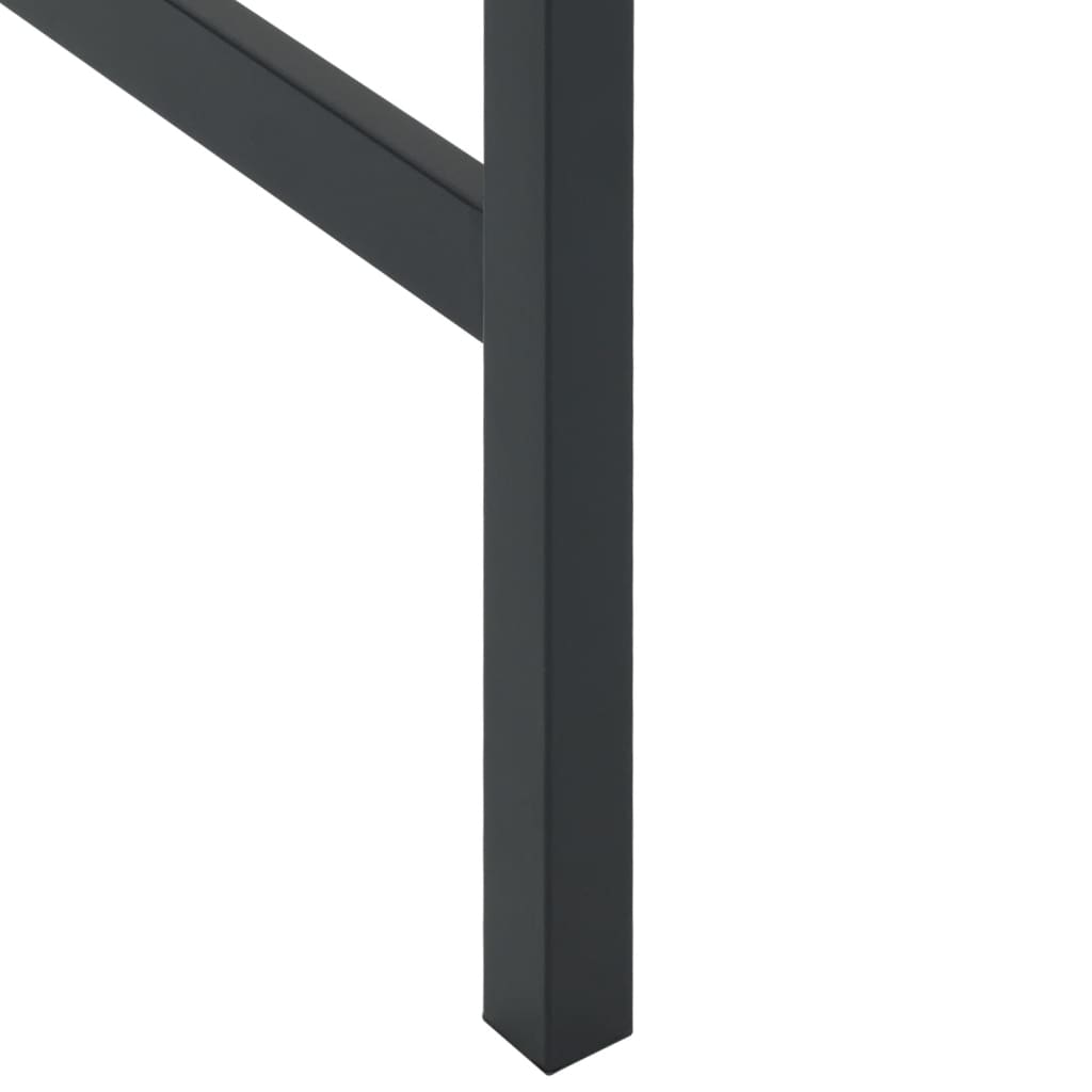 barbord 100x100x110 cm pulverlakeret stål sort