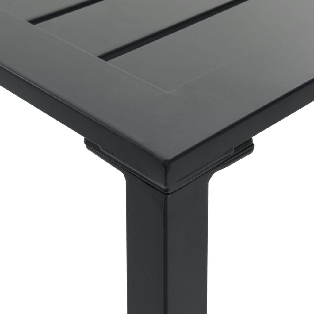 barbord 100x100x110 cm pulverlakeret stål sort