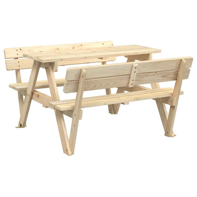 picnicbord til 4 børn m. parasolhul massivt grantræ