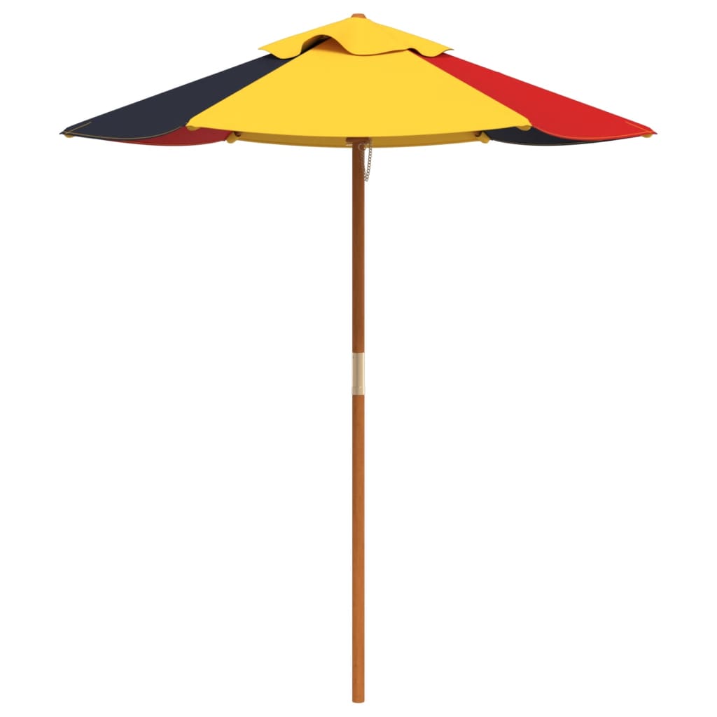 parasol med træstang Ø120x140 cm ti børn