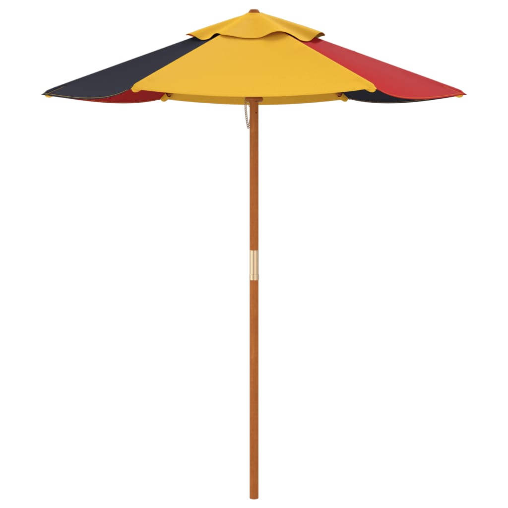 parasol med træstang Ø120x140 cm ti børn