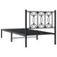 sengeramme med sengegavl 75x190 cm metal sort