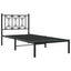 sengeramme med sengegavl 80x200 cm metal sort