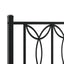 sengeramme med sengegavl 80x200 cm metal sort
