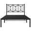 sengeramme med sengegavl 100x200 cm metal sort