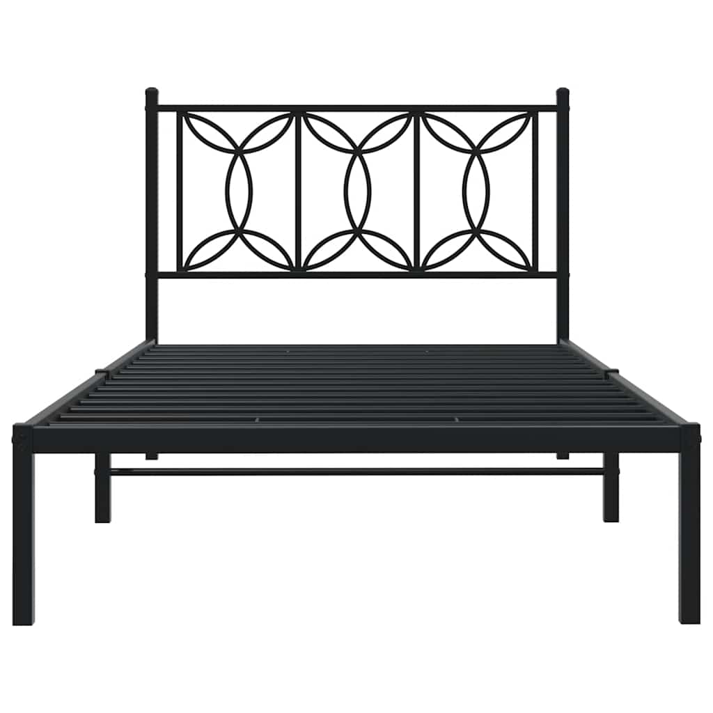 sengeramme med sengegavl 107x203 cm metal sort