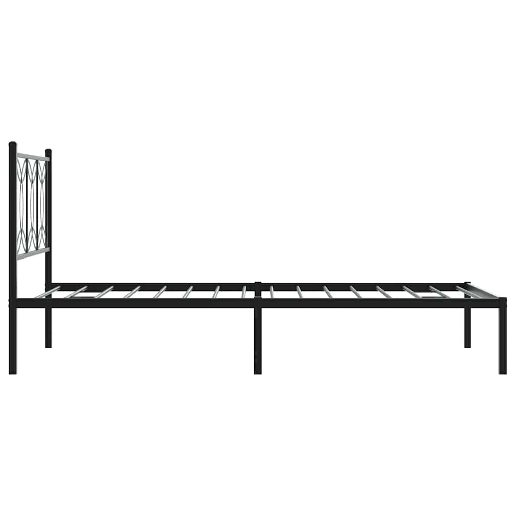 sengeramme med sengegavl 107x203 cm metal sort
