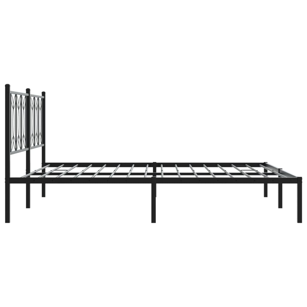 sengeramme med sengegavl 183x213 cm metal sort