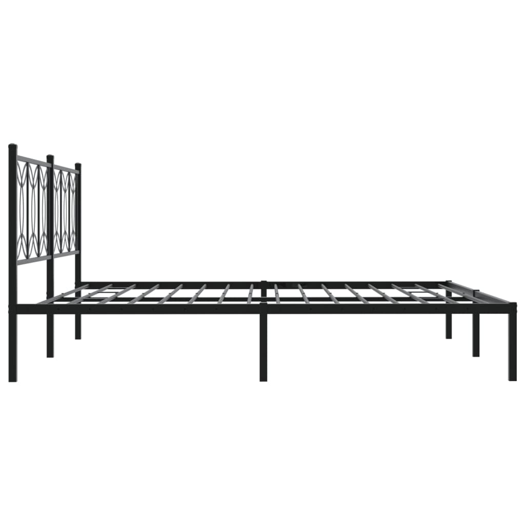 sengeramme med sengegavl 193x203 cm metal sort