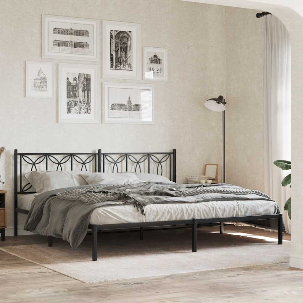 udskiftningsgavl 193 cm metal sort