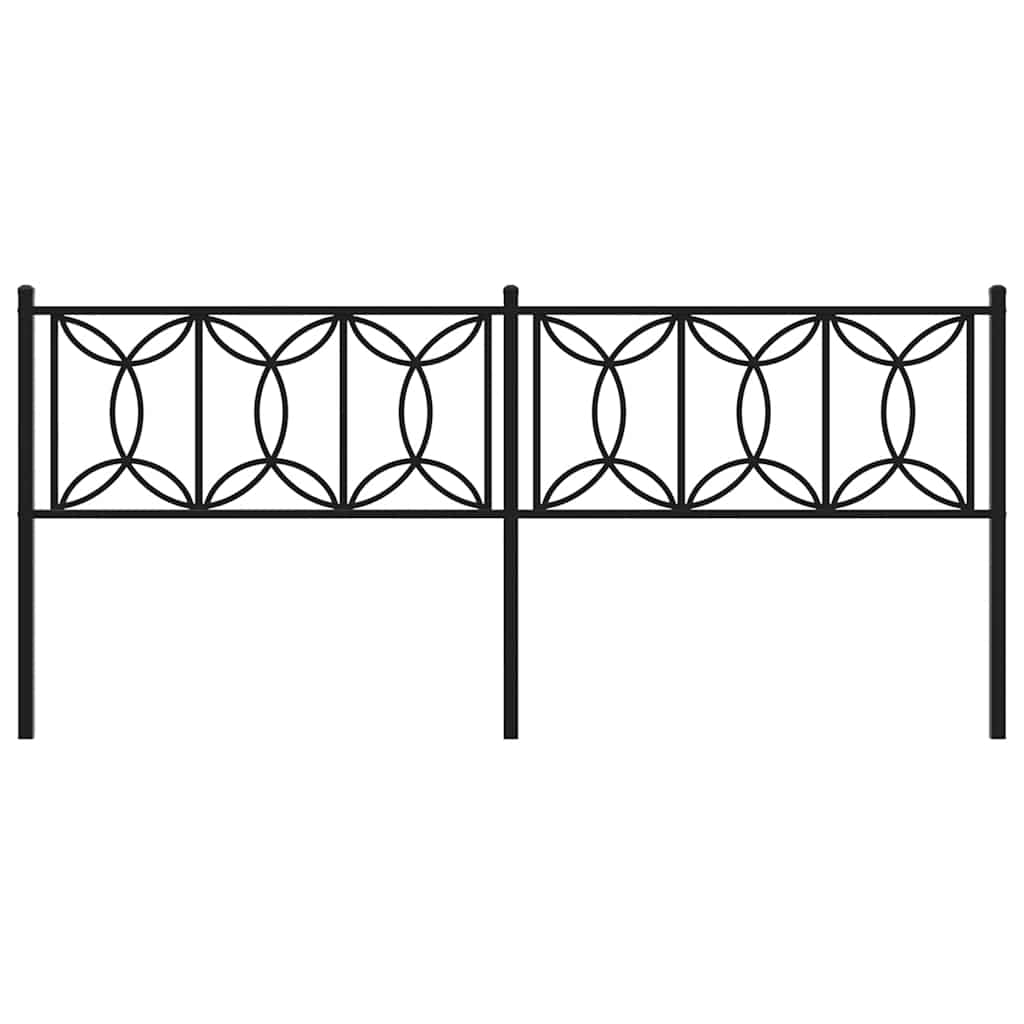 udskiftningsgavl 193 cm metal sort