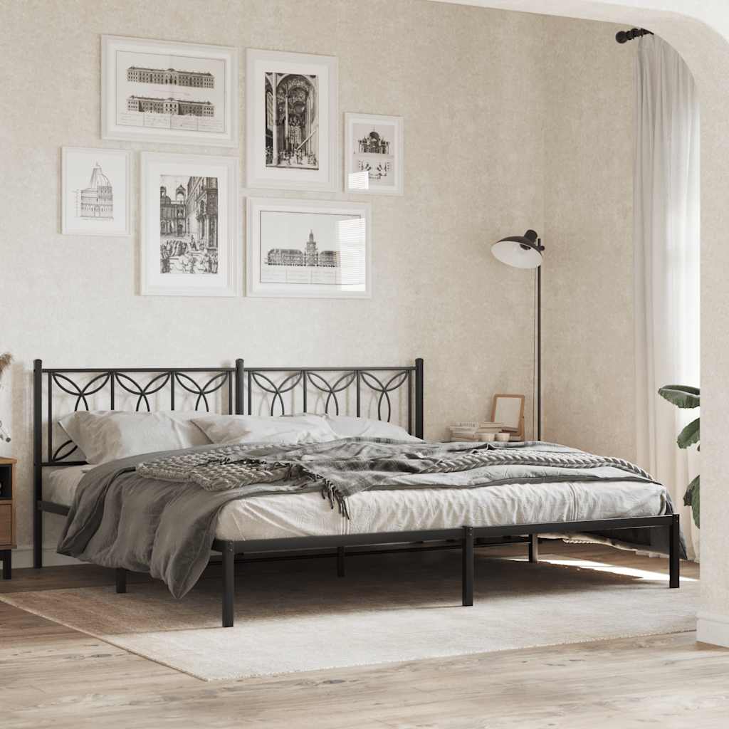 udskiftningsgavl 200 cm metal sort