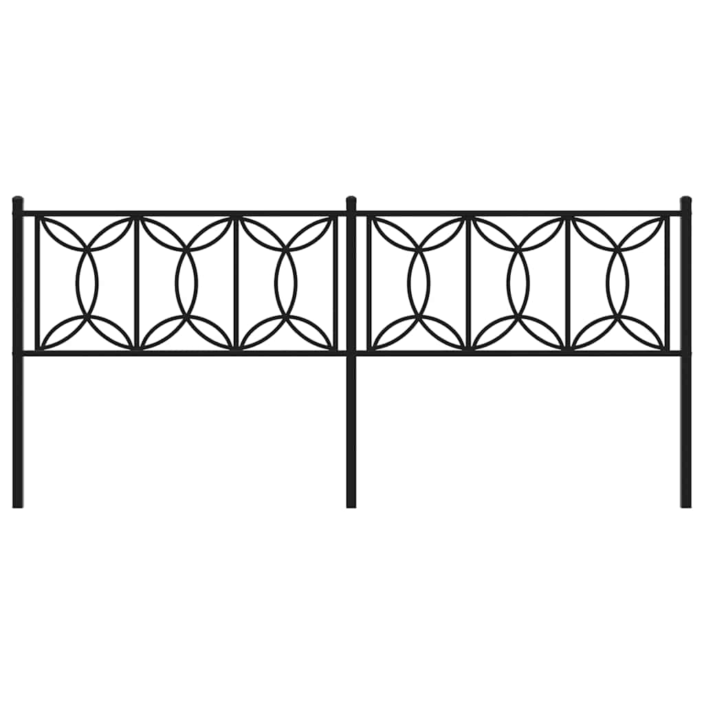 udskiftningsgavl 200 cm metal sort