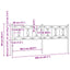 udskiftningsgavl 200 cm metal sort